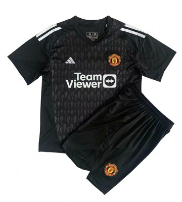 Manchester United Bramkarskie Koszulka Trzecich Dziecięca 2023-24 Krótki Rękaw (+ Krótkie spodenki)
